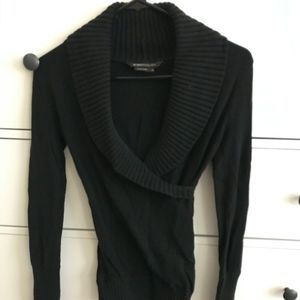 BCBG Black Wrap Sweater